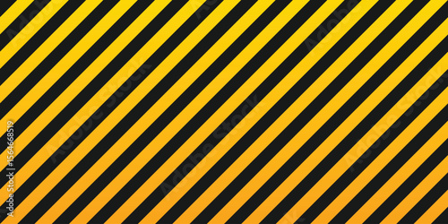 A graphic illustration features bold, diagonal stripes in alternating yellow and black. The pattern signifies caution or warning, often seen in hazardous environments and signs.