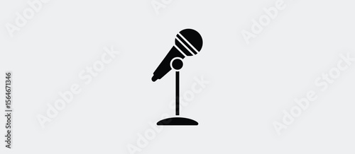 Microphone Icon on a Stand