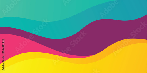 Abstract background with wavy lines. Colorful waves. Vector illustration