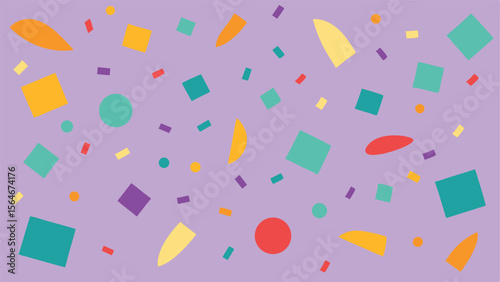 Abstract background with colorful geometric shapes. Vector illustration for your design.