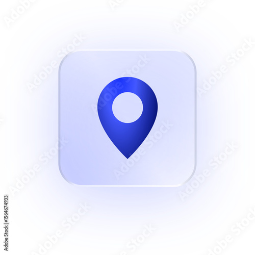 Glassmorphism Icon Location Pin Icon Pin Icon Soft Shadow Glassmorphic Map Marker Gps Icon Navigation Icon Position Icon Destination Icon Travel Icon Marker Icon