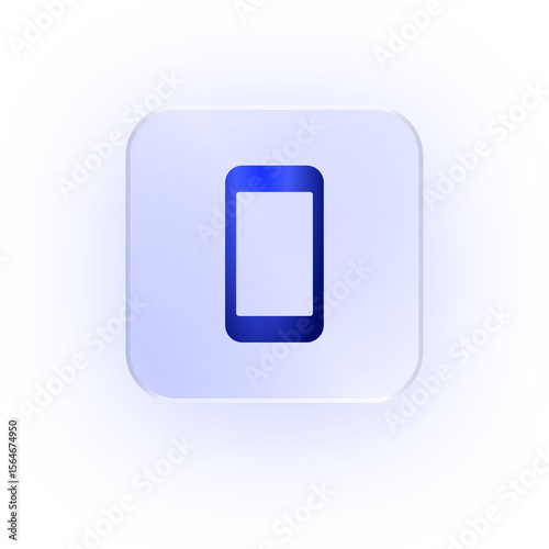 Glassmorphism Icon Mobile Phone Icon Smartphone Icon Soft Shadow Glassmorphic Cellphone Icon Phone Device Digital Phone Touch Screen Icon Mobile Technology Handphone Icon Smart Device Icon