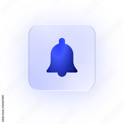 Glassmorphism Icon Notification Bell Icon Bell Icon Soft Shadow Glassmorphic Alert Icon Alarm Bell Reminder Icon Bell Notification Ring Icon Sound Icon Alert Bell