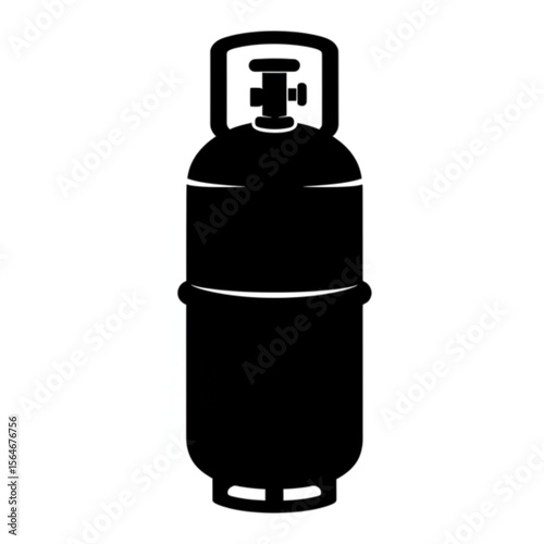 Appealing gas cylinder graphic provides a simple design of propane tank for industrial applications or fuel supply companies needs.
