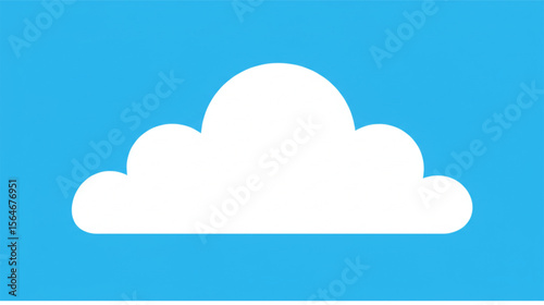 A fluffy white cloud floats against a clear blue sky, perfect for weather forecasts, sky backgrounds, and cloudscape designs.