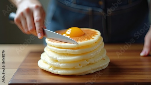 slicing a lemon
