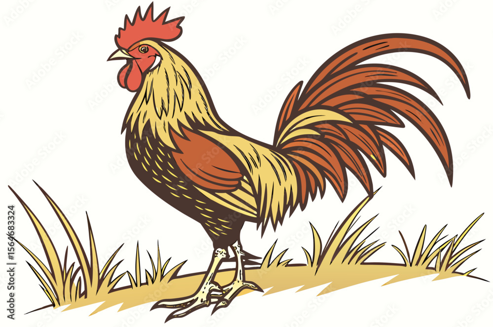 Fototapeta premium Diverse Wildlife & Nature Illustrations: African Wild Dogs, Badgers, Ferrets, and More