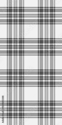 Rustic background check fabric, minimalist vector textile texture. Elementary tartan seamless pattern plaid in white and neutral colors.