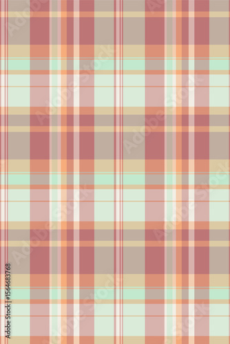 Thanksgiving check tartan background, free vector pattern plaid. Rag seamless fabric texture textile in light and orange colors.