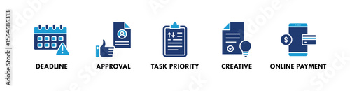Freelancer Toolkit banner web icon vector illustration concept with an icon of deadline, approval, task priority, creative, and online payment