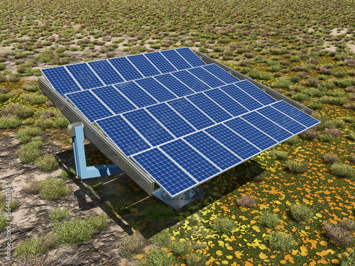 Solaranlage in einer Landschaft