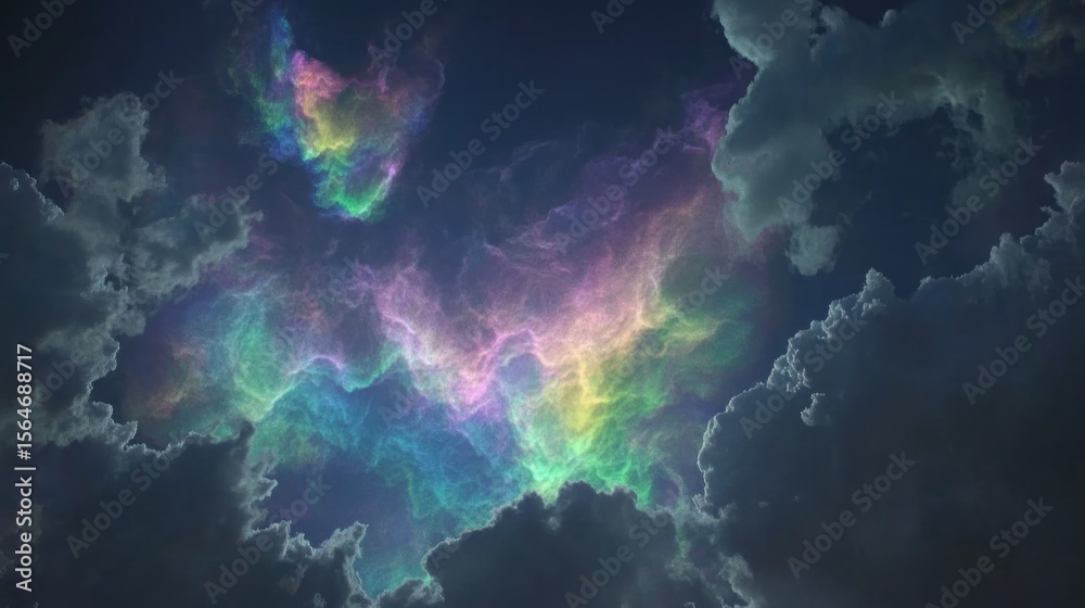 Obraz premium Abstract blue Earth globe with smoky light on a dark, star-filled night sky background