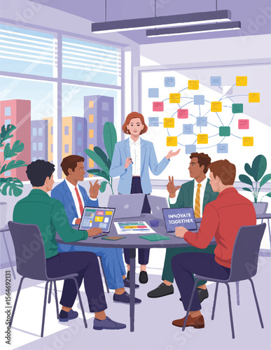 group of business people working together