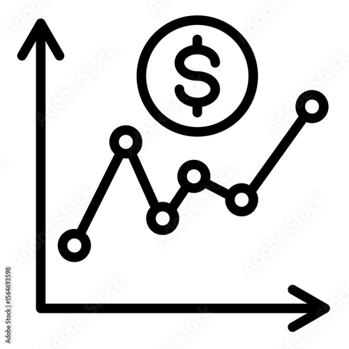 Stock Ticker  Icon Element For Design