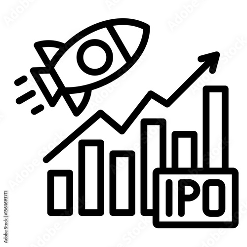 Ipo Launch  Icon Element For Design