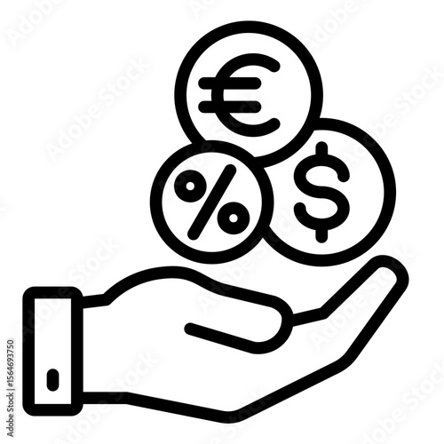 Mutual Fund  Icon Element For Design