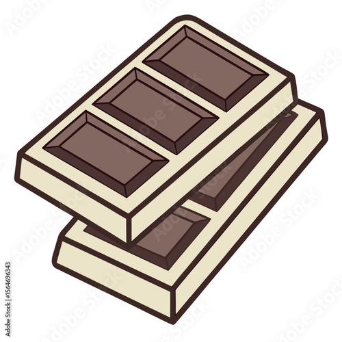Chocolate bar segments sweet dessert
