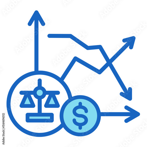 Equity Market  Icon Element For Design