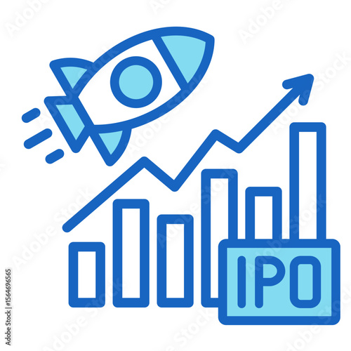 Ipo Launch  Icon Element For Design