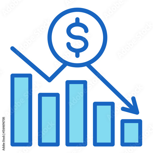 Market Crash  Icon Element For Design