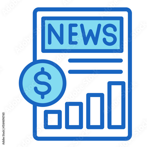 Financial News Feed  Icon Element For Design