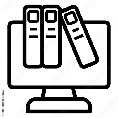 digital library Line Icon