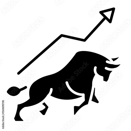 Bull Market  Icon Element For Design