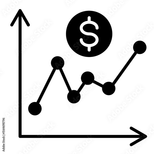 Stock Ticker  Icon Element For Design