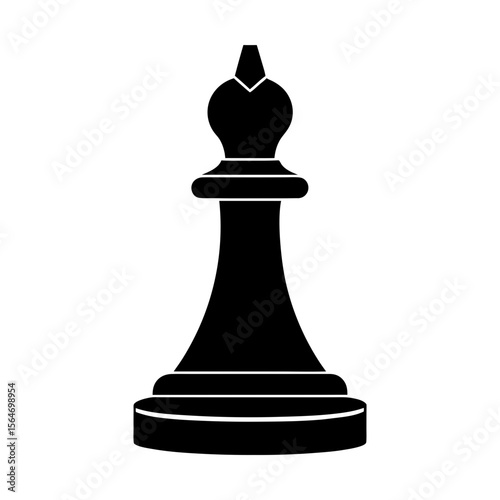 Chess piece bishop strategy game competition board silhouette