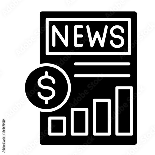 Financial News Feed  Icon Element For Design