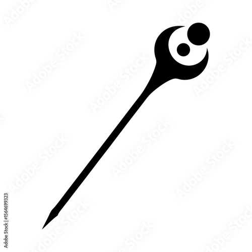 Magic wand wizardry spellcasting mystical magical enchantment tool silhouette