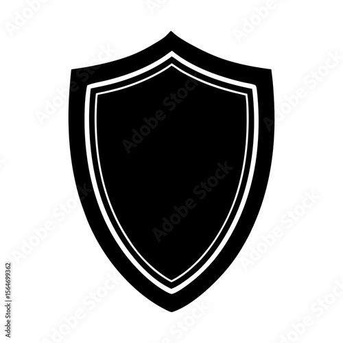 Shield security protection guard defense safety secure emblem icon silhouette