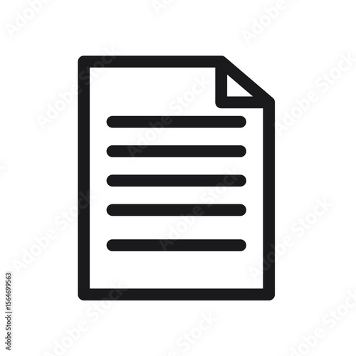 シンプルな折れた書類や紙のアイコン素材