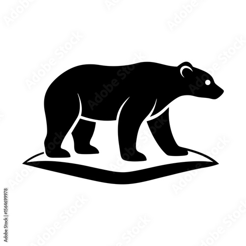 Majestic animal mammal wildlife standing grizzly silhouette art