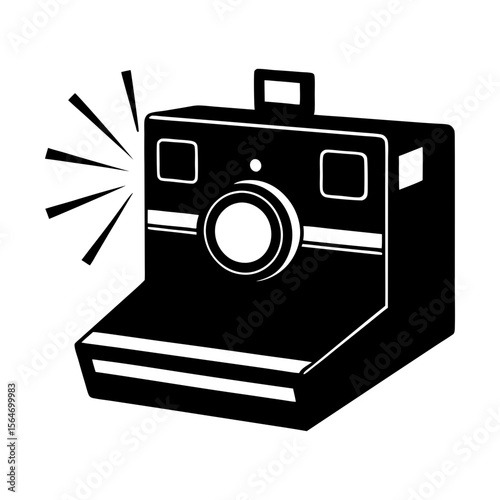 Instant camera photography vintage retro photo snapshot graphic silhouette
