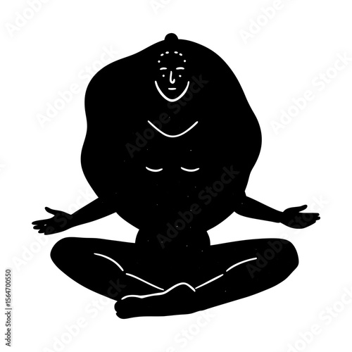 Yoga meditation pose zen wellness peaceful mindful silhouette