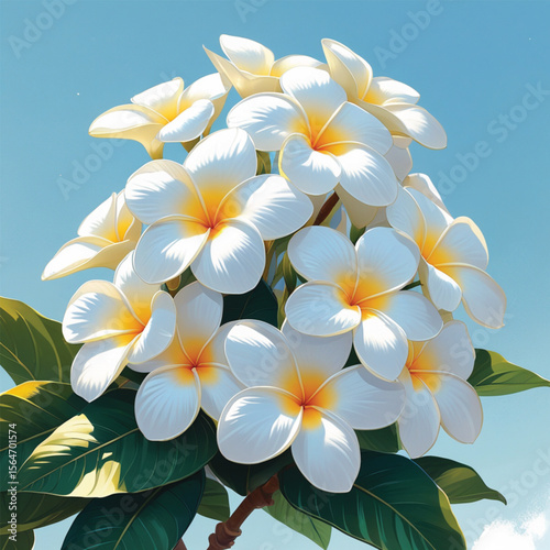 frangipani plumeria flower