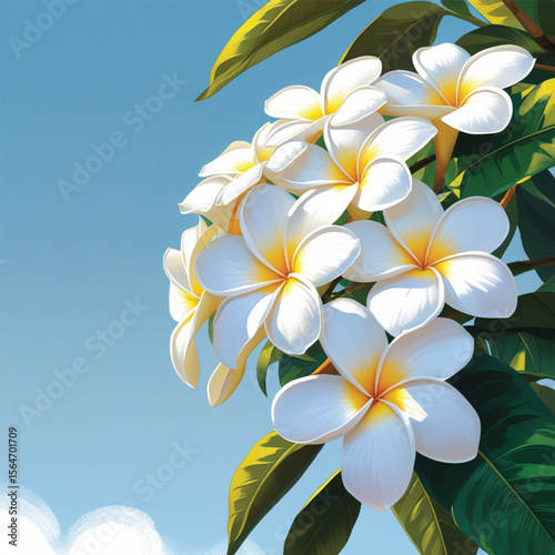frangipani plumeria flower