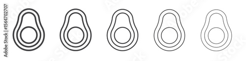 acocado icon simple illustration collection symbol