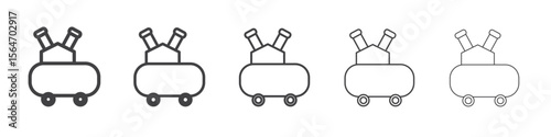 Air compressor pump icon simple illustration collection symbol