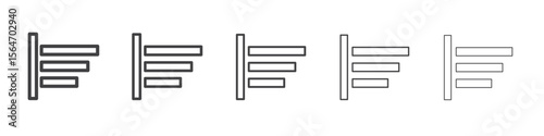 Alignment icon simple illustration collection symbol