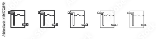 anaerobic digestion biomass icon simple illustration collection symbol