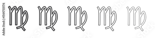 Aries zodiac sign icon simple illustration collection symbol
