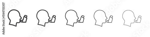 Asthma icon simple illustration collection symbol