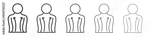 Back massage icon simple illustration collection symbol