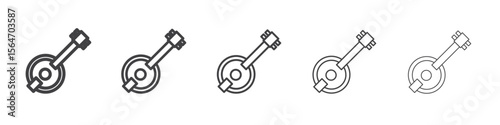 banjo icon simple illustration collection symbol