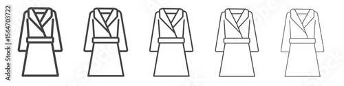 bathrobe icon simple illustration collection symbol