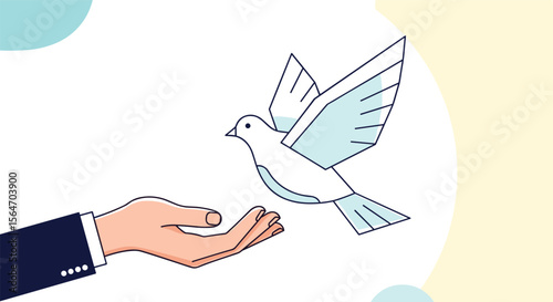 Offering Hope A White Dove In Hand