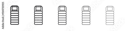 besom with stick and pail icon simple illustration collection symbol
