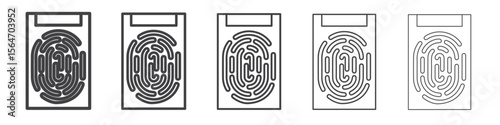 Biometric icon simple illustration collection symbol